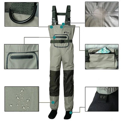 Waterproof Breathable Wading Pants for Fishing