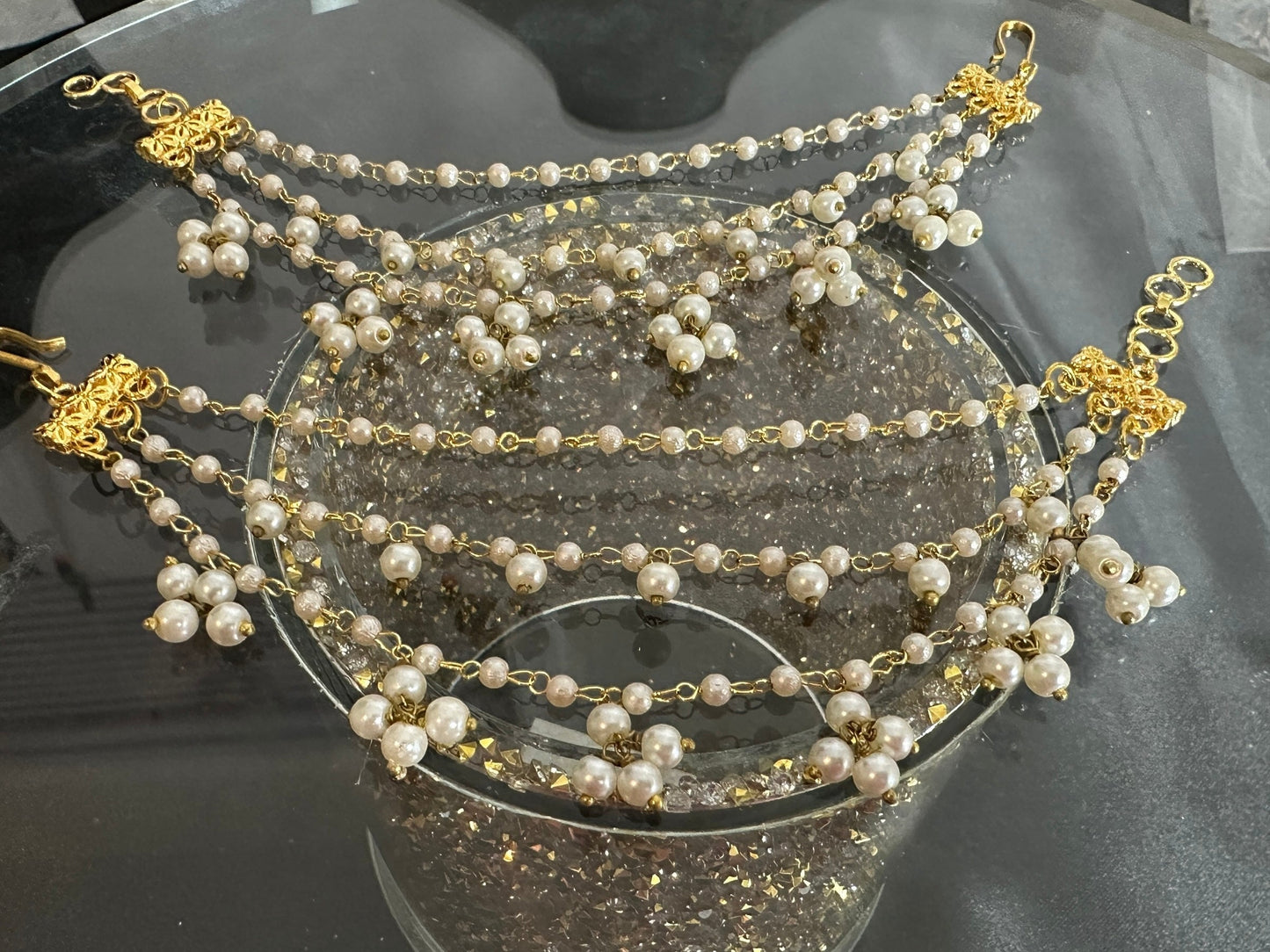 Zehra Pearl Ear Supports – Elegant & Comfortable Ear Cuffs | Deccan Jewelry ( READY TO SHIP )