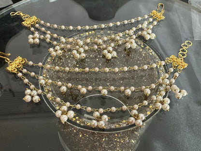 Zehra Pearl Ear Supports – Elegant & Comfortable Ear Cuffs | Deccan Jewelry ( READY TO SHIP )