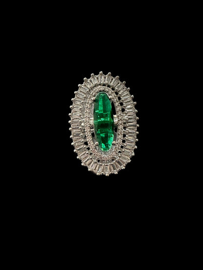 DJR139 Cz silver plated  ring ( READY TO SHIP)