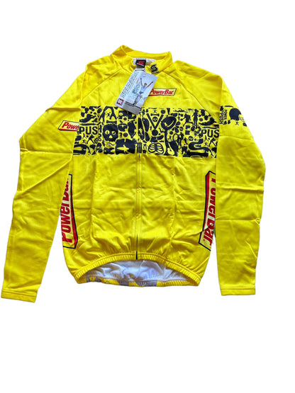 Squadra Power Bar Team Long Sleeve Cycling Jersey (Yellow) Medium