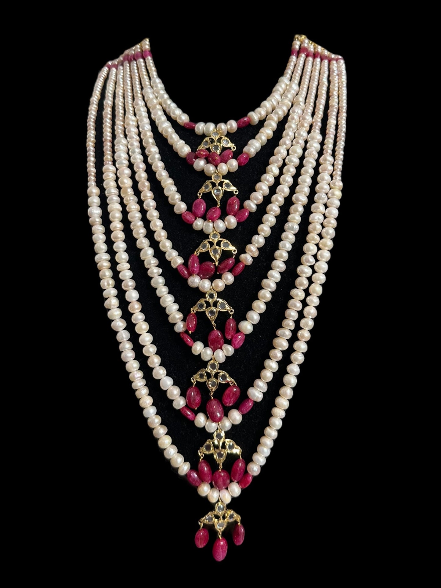 BR497 INSIA BRIDAL SET IN RUBY  ( READY TO SHIP  )