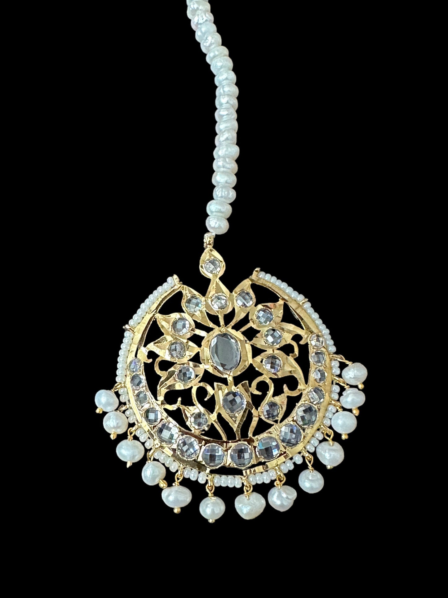 DJTK205 Koyal fresh water  pearl  tika ( READY TO SHIP )
