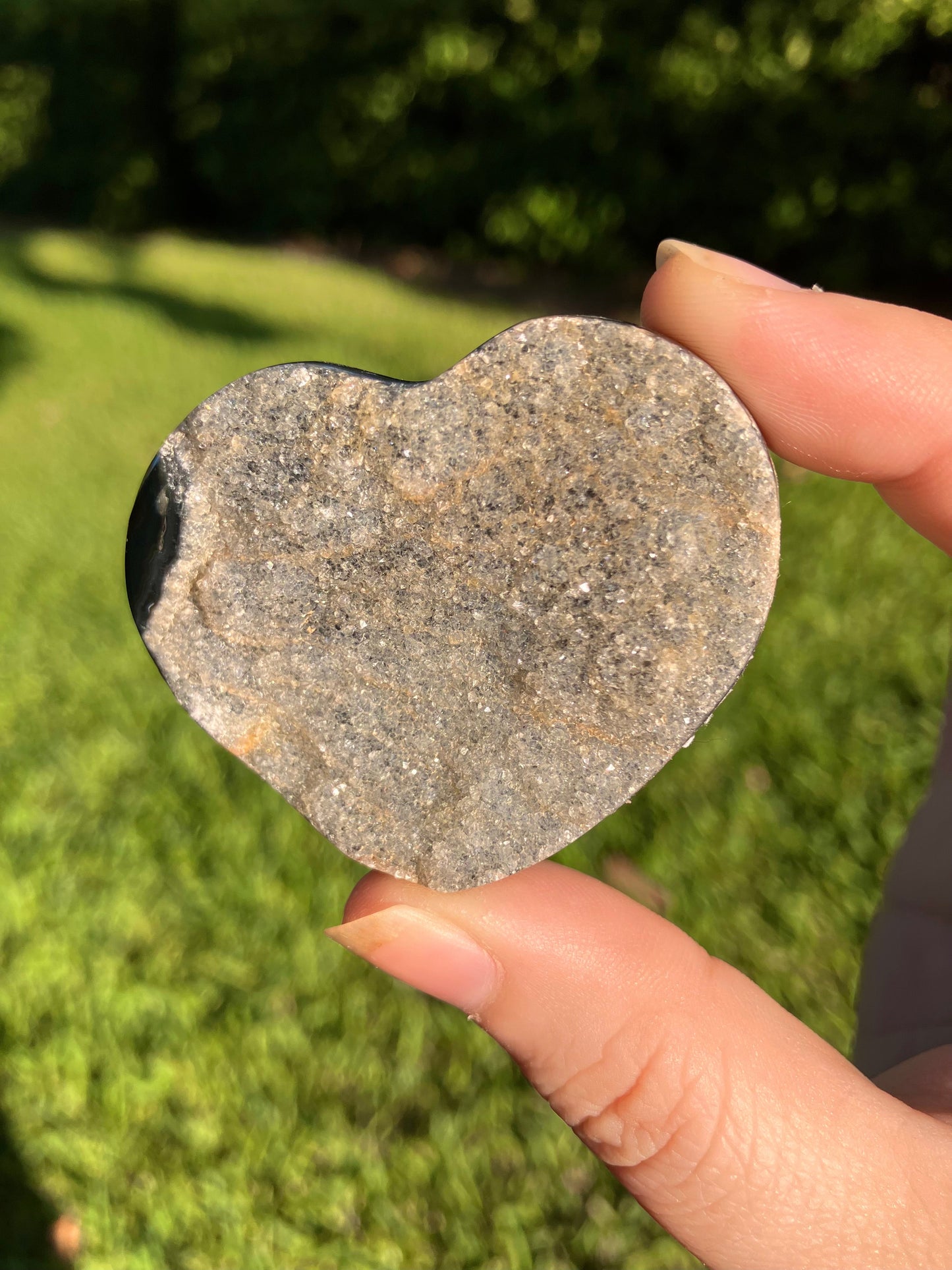 Agate Druzy Heart