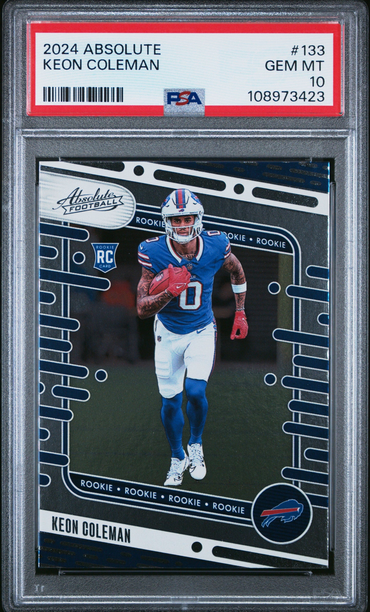 Graded 2024 Panini Absolute Keon Coleman #133 Rookie RC Football Card PSA 10 Gem Mint