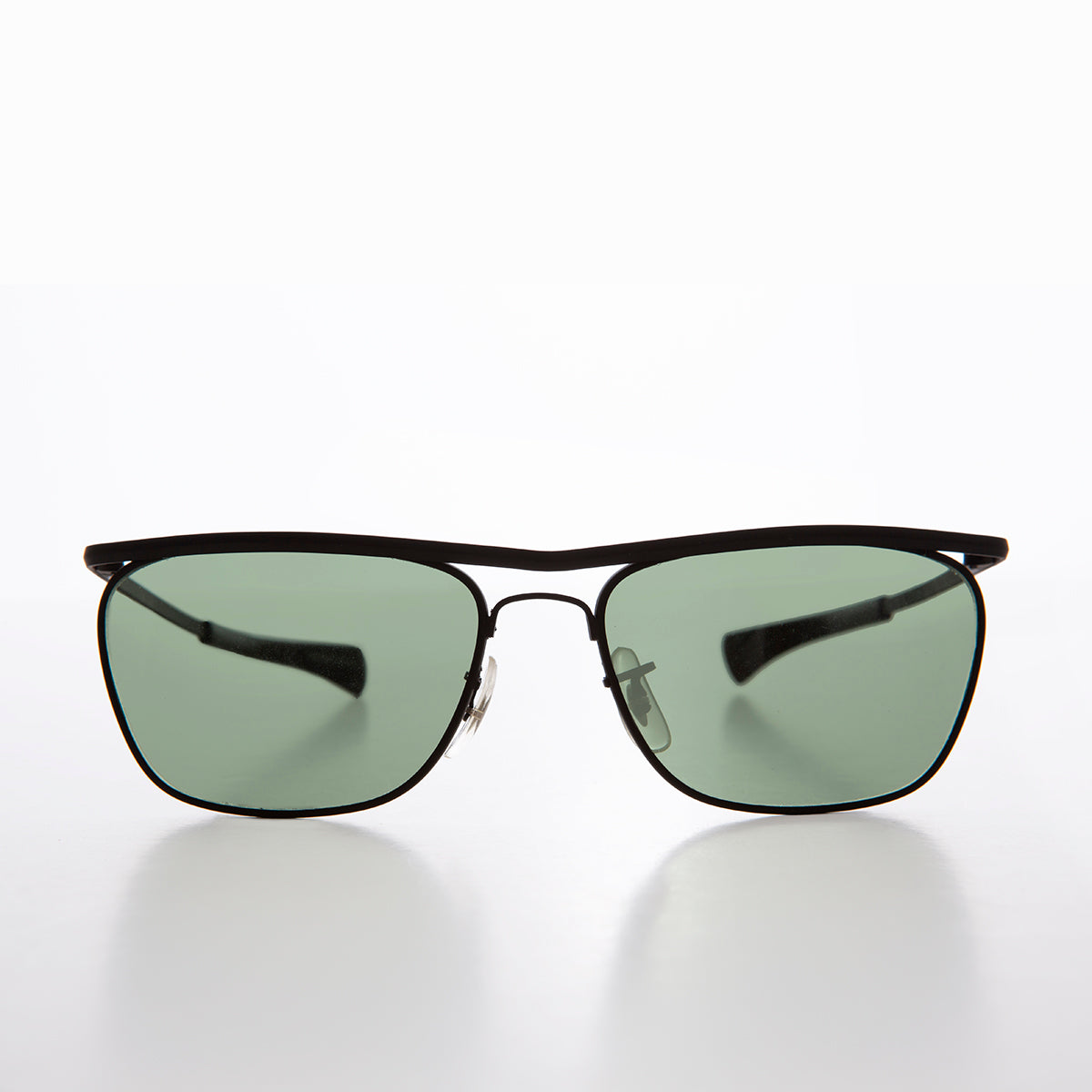 Gold 80s Biker Sunglass Glass Lens - Darian