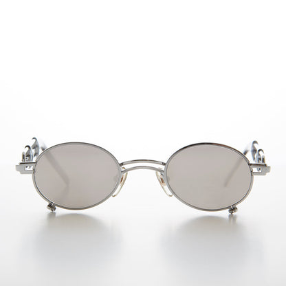 Small Oval Steampunk Vintage Sunglasses- Darius