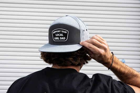 Support Your Local Girl Dad PVC Patch Hat (7 Panel StrapBack)