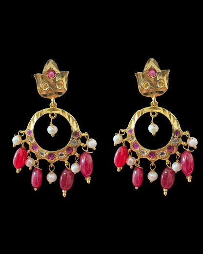 PS558 Hyderabadi / Nizami tirmani in fresh water pearls with chandbali( READY TO SHIP )