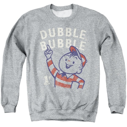Dubble Bubble Pointing Mens Crewneck Sweatshirt Athletic Heather