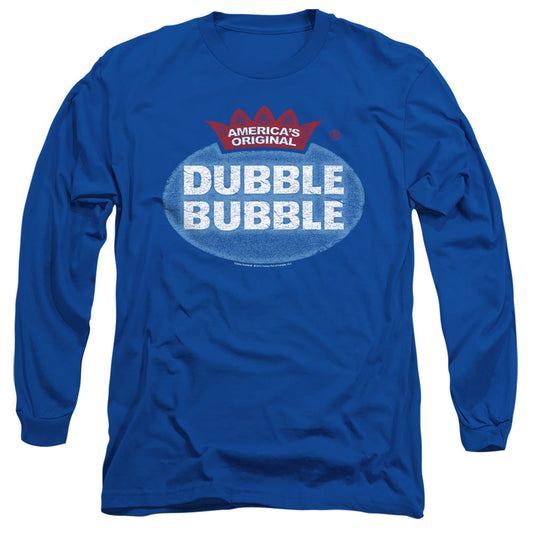 Dubble Bubble Vintage Logo Mens Long Sleeve Shirt Royal Officially Licensed