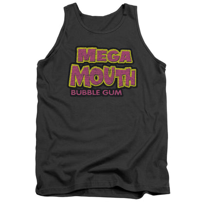 Dubble Bubble Mega Mouth Mens Tank Top Shirt Charcoal Officially Licensed