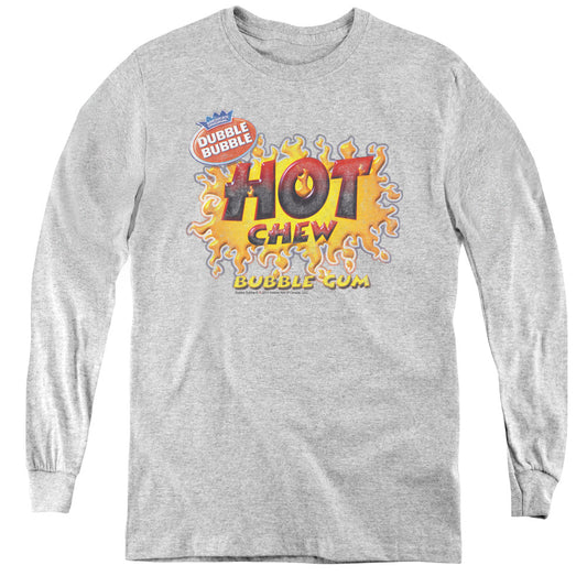 Dubble Bubble Hot Chew Long Sleeve Kids Youth T Shirt Athletic Heather Officially Licensed