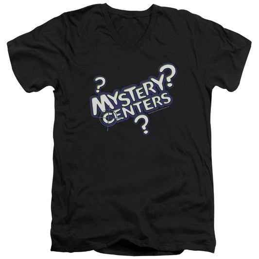 Dubble Bubble Mystery Centers Mens Slim Fit V Neck T Shirt Black Officially Licensed