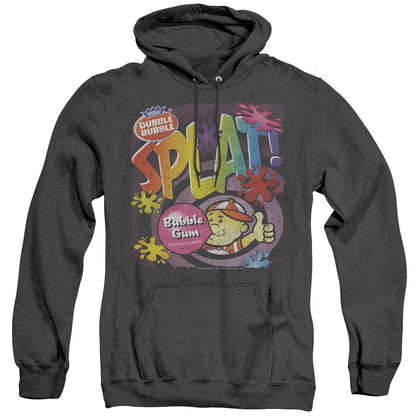 Dubble Bubble Splat Gum Mens Heather Hoodie Black Officially Licensed