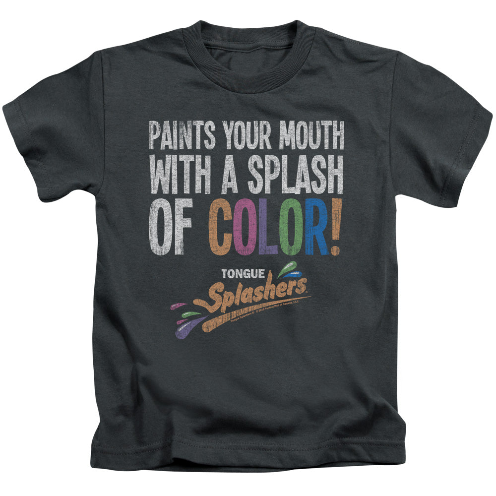 Dubble Bubble Paints Your Mouth Juvenile Kids Youth T Shirt Charcoal (4) Officially Licensed