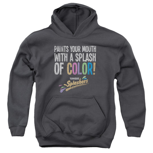 Dubble Bubble Paints Your Mouth Kids Youth Hoodie Charcoal Officially Licensed