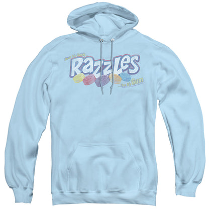 Dubble Bubble Distressed Logo Mens Hoodie Light Blue Officially Licensed