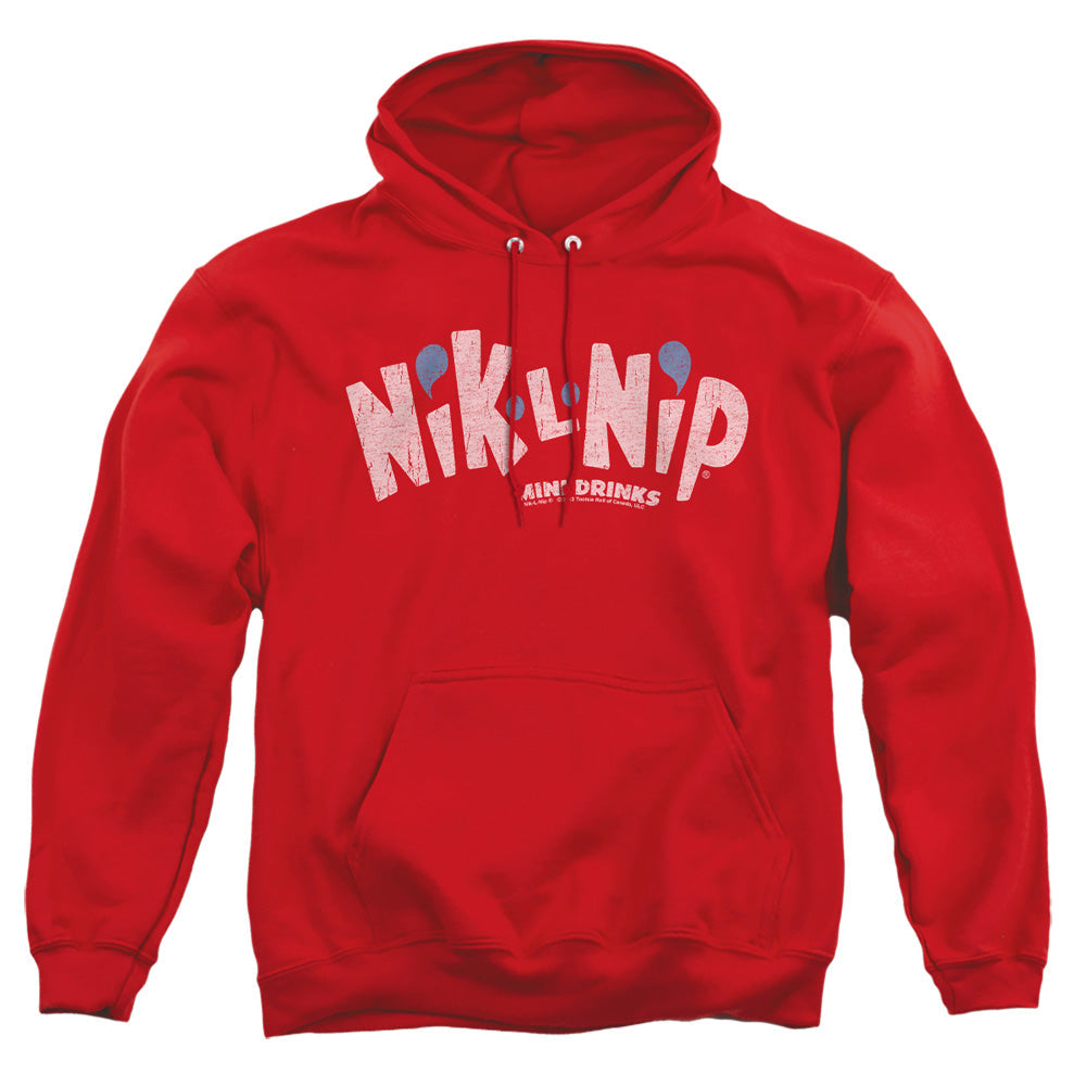 Dubble Bubble Distressed Logo Mens Hoodie Red Officially Licensed