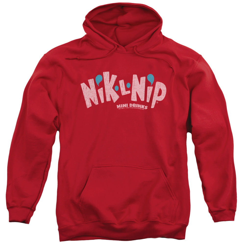 Dubble Bubble Distressed Logo Mens Hoodie Red Officially Licensed