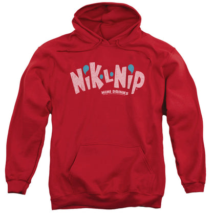 Dubble Bubble Distressed Logo Mens Hoodie Red Officially Licensed