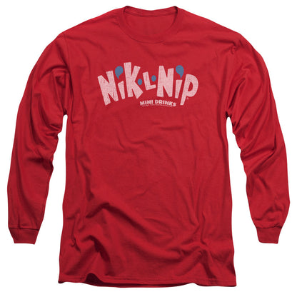 Dubble Bubble Distressed Logo Mens Long Sleeve Shirt Red Officially Licensed Officially Licensed