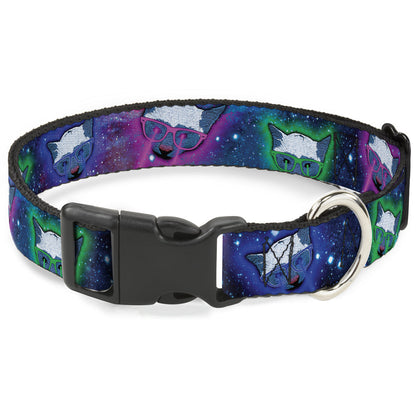 Plastic Clip Collar - Laser Eye Cats in Space