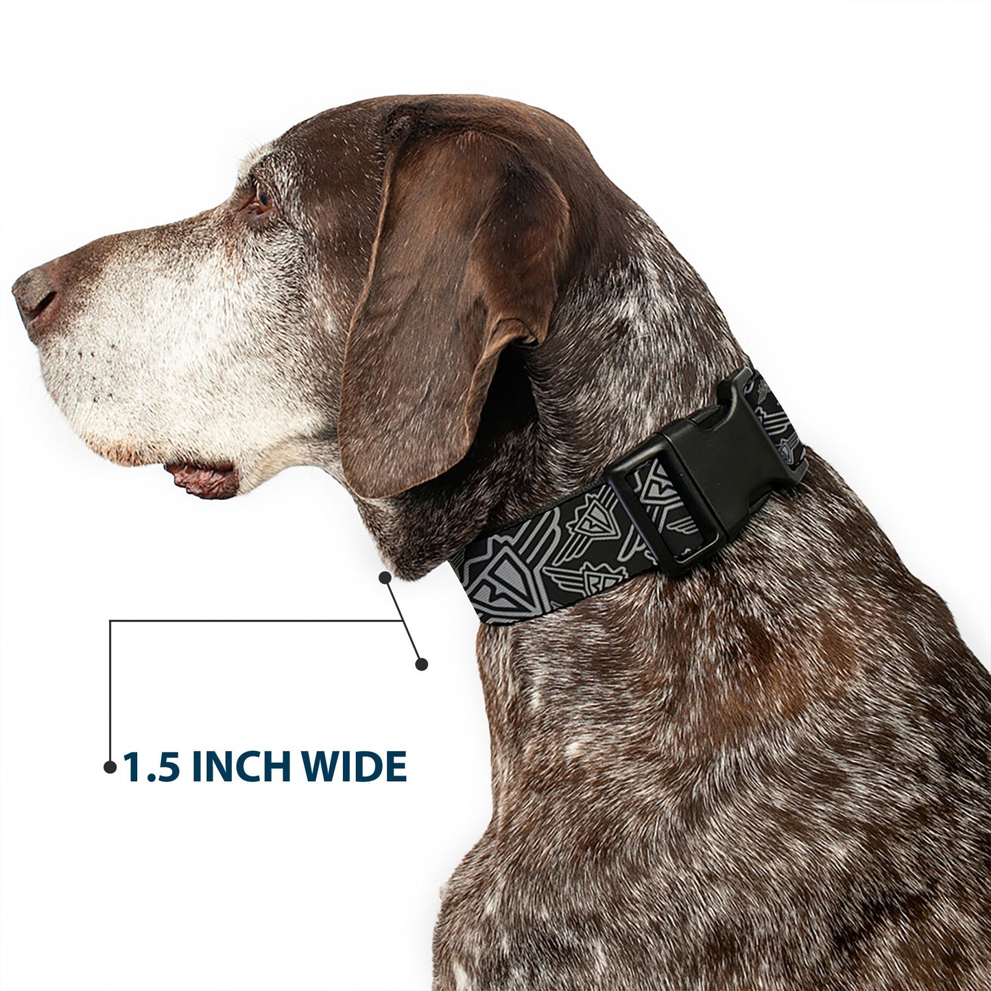 Plastic Clip Collar - BD Logo Scattered Black/Gray