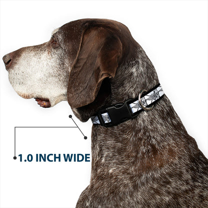 Plastic Clip Collar - BD Monogram2 White/Black