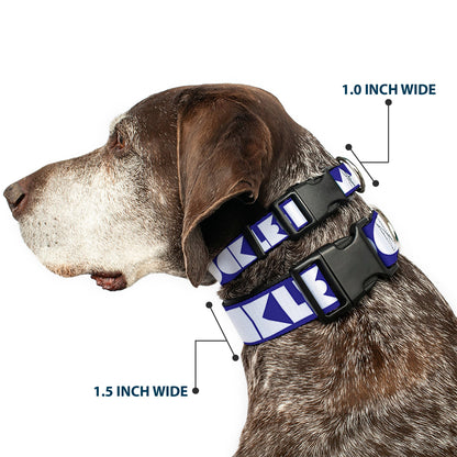 Plastic Clip Collar - BUCKLE-DOWN Shapes Blue/White