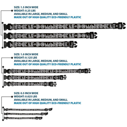 Plastic Clip Collar - BUCKLE-DOWN Shapes Black/Camo White/Black