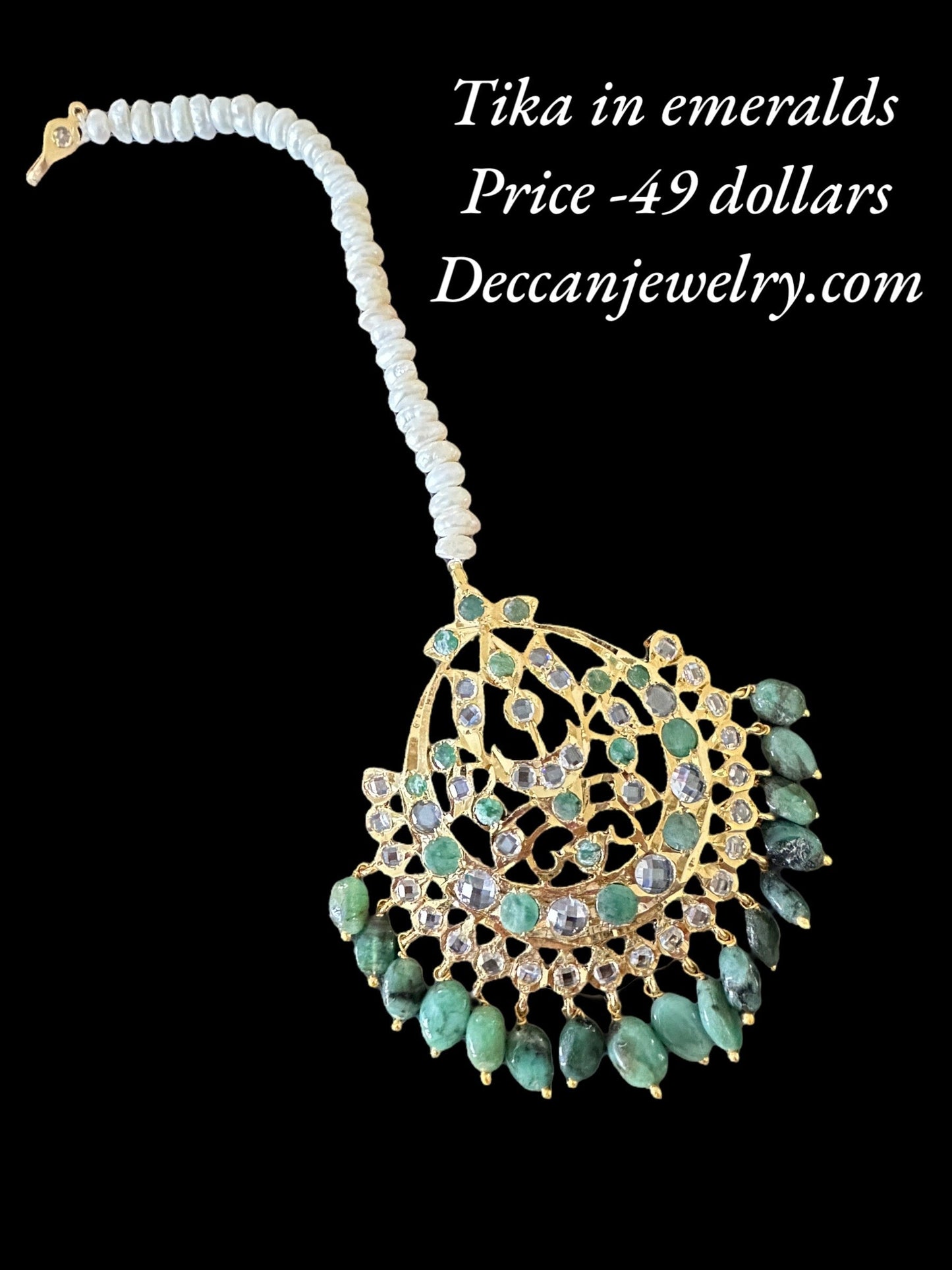 DJTK208  Hira tika in emeralds ( READY TO SHIP )