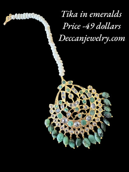 DJTK208  Hira tika in emeralds ( READY TO SHIP )