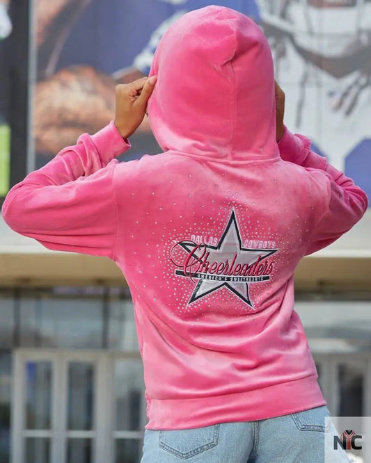 DCC Zip Up Hoodie in Pink