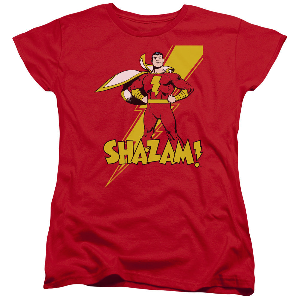 DC Comics Shazam! Womens T Shirt Red Officially Licensed