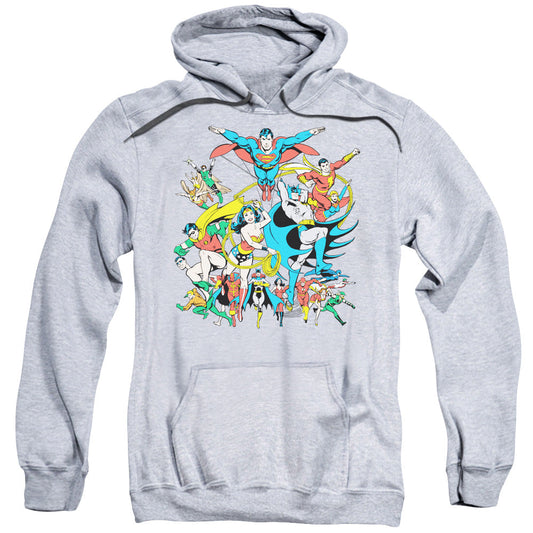 DC Comics Justice League Assemble Mens Hoodie Athletic Heather Officially Licensed