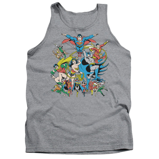 DC Comics Justice League Assemble Mens Tank Top Shirt Athletic Heather Officially Licensed
