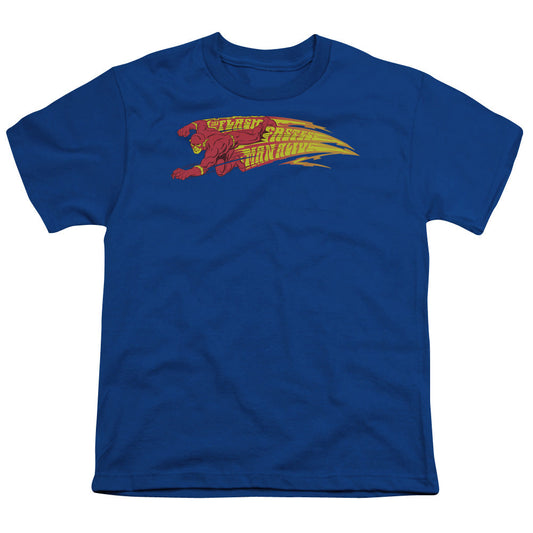 DC Comics Flash Fastest Man Alive Kids Youth T Shirt Royal Blue Officially Licensed