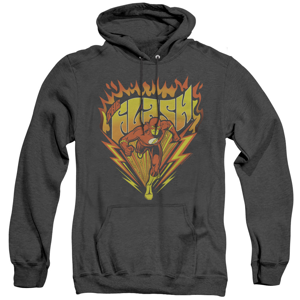 Dc Flash Blazing Speed Mens Heather Hoodie Black Officially Licensed