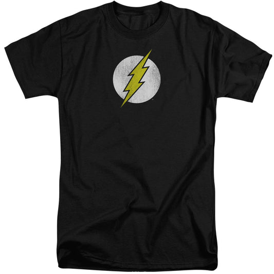 Dc Flash Flash Logo Distressed Mens Tall T Shirt Black Officially Licensed