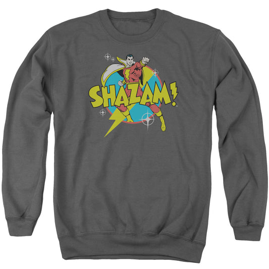 DC Comics Power Bolt Mens Crewneck Sweatshirt Charcoal Officially Licensed