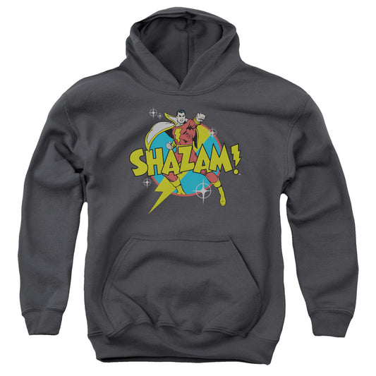 DC Comics Power Bolt Kids Youth Hoodie Charcoal Officially Licensed