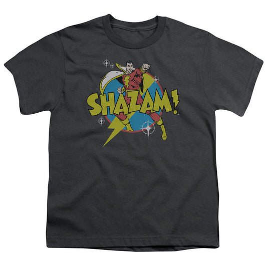 DC Comics Power Bolt Kids Youth T Shirt Charcoal Officially Licensed