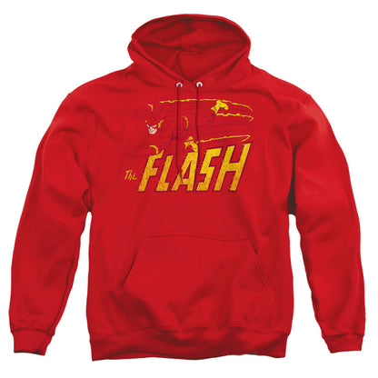 Dc Flash Flash Speed Distressed Mens Hoodie Red Officially Licensed