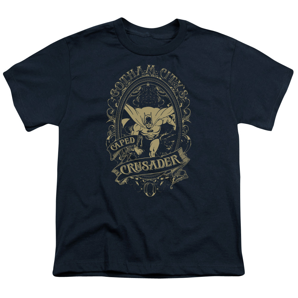 DC Comics Gotham Crusader Kids Youth T Shirt Navy Blue Officially Licensed