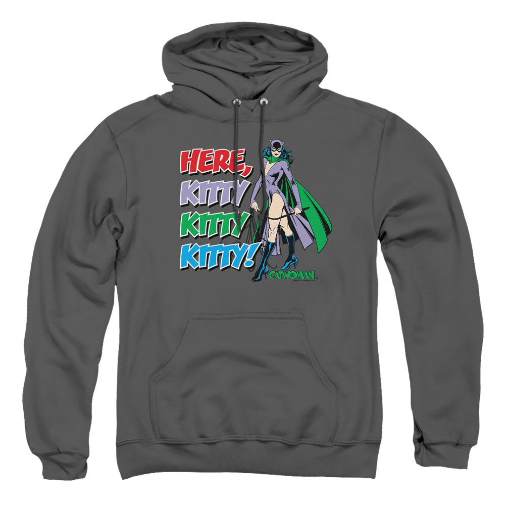 Dc Here Kitty Mens Hoodie Charcoal Officially Licensed