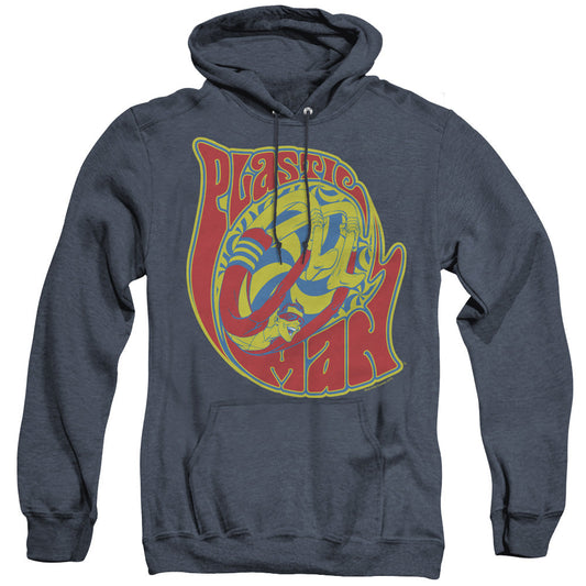 DC Comics How I Roll Heather Mens Hoodie Navy Blue Officially Licensed