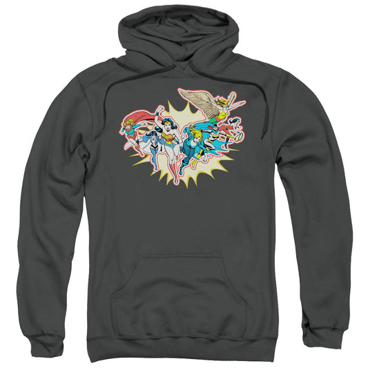 DC Comics Please Get Me Mens Hoodie Charcoal Officially Licensed