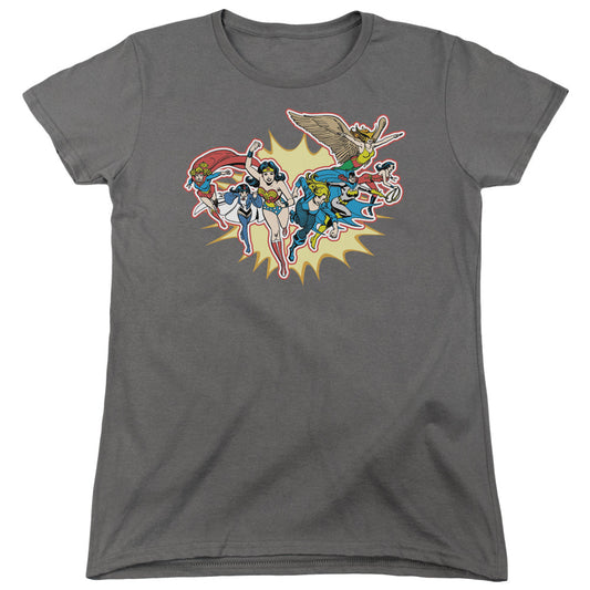 DC Comics Please Get Me Womens T Shirt Charcoal Officially Licensed