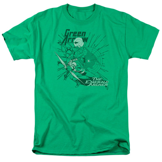 DC Comics the Emerald Archer Mens T Shirt Kelly Green Officially Licensed
